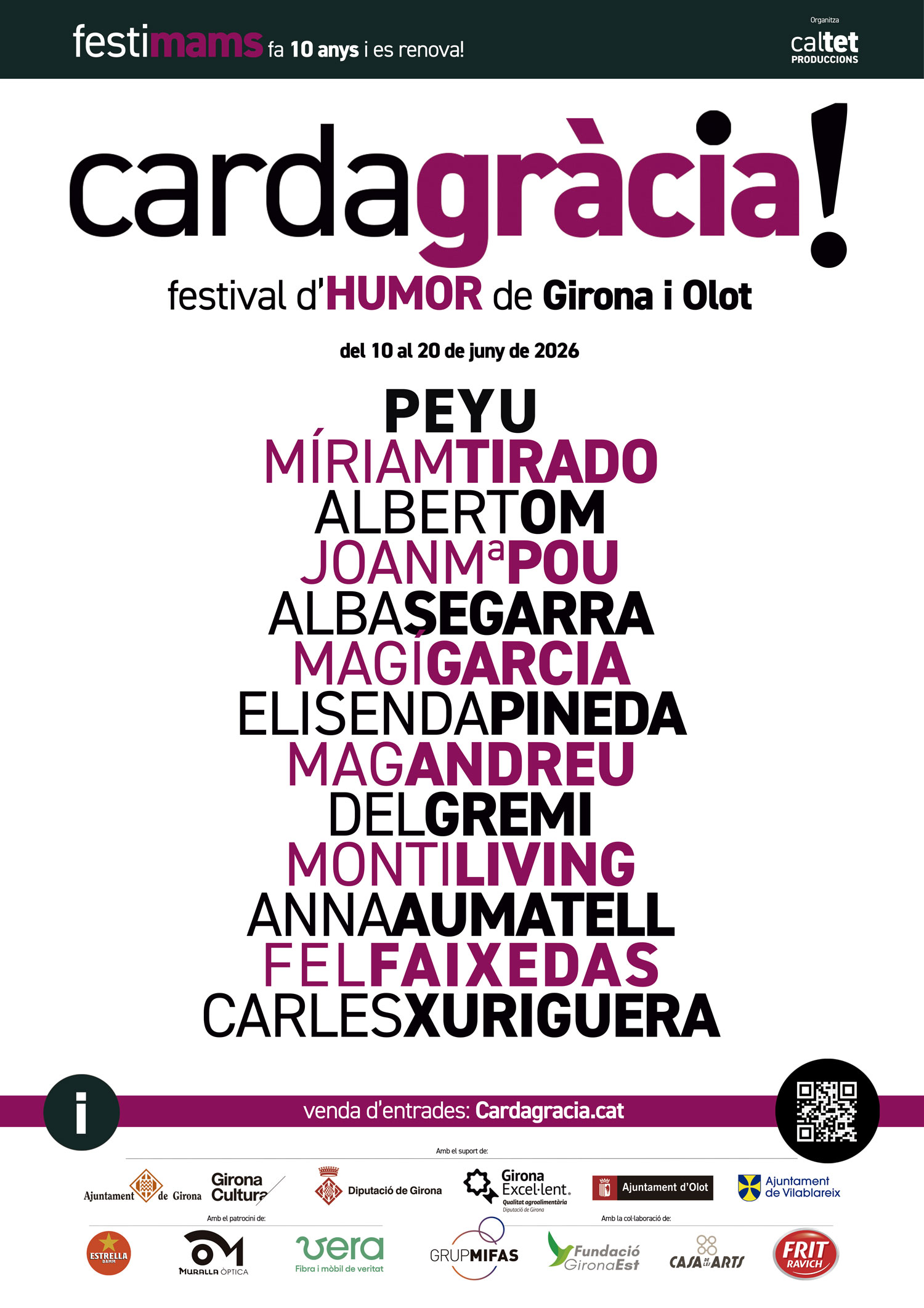 Cartell Cardagràcia 2026